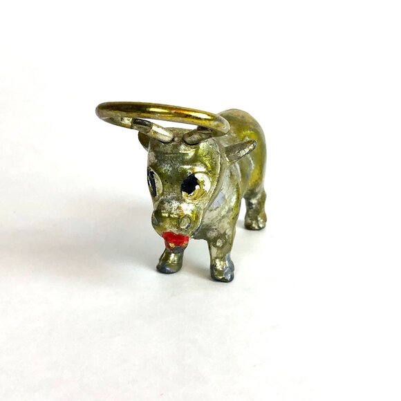 Vintage 1950s Bull Bottle Opener | Comical Figural Bar Tool 2 in 1 - Picture 1 of 7